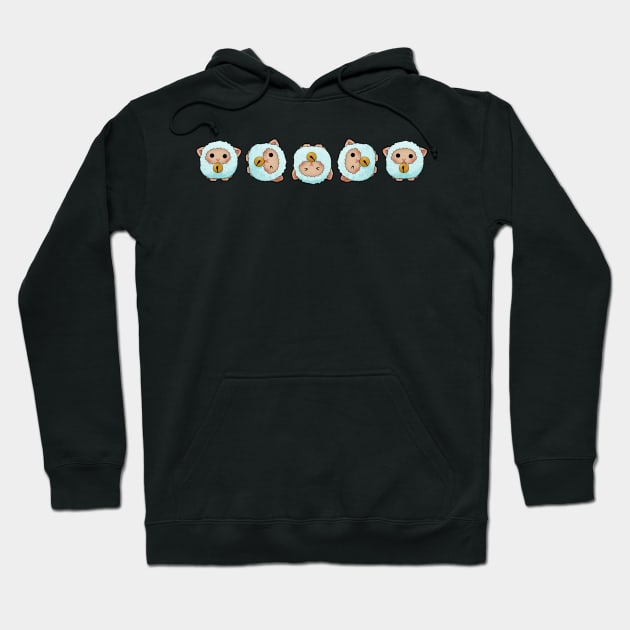 Roly Poly Sheep Hoodie by Kirion